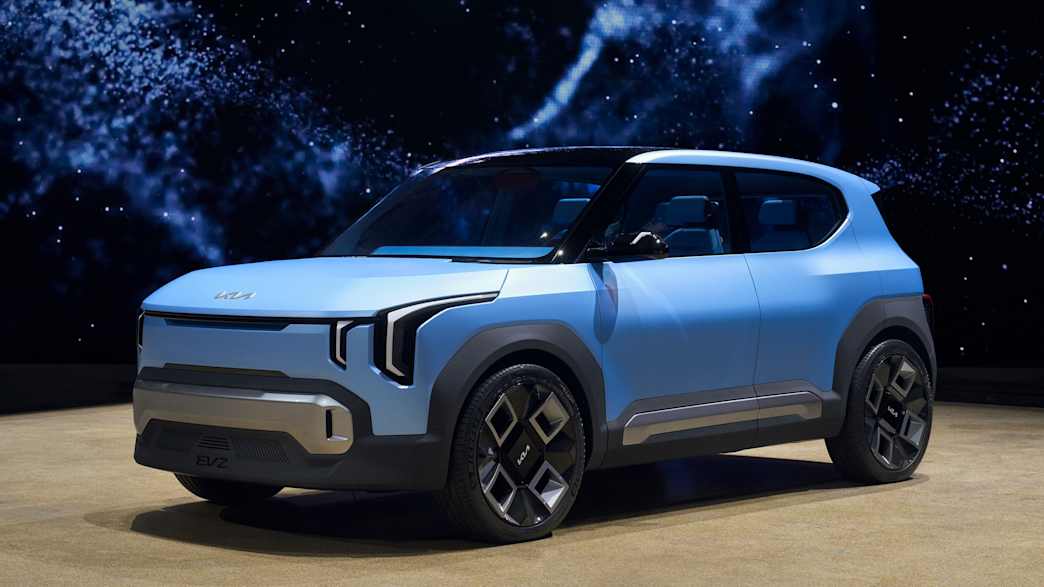 Front und Seitenansicht des Kia EV2 Concept