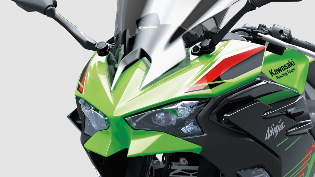 Aufnahme der Front der Kawasaki Ninja 500 SE