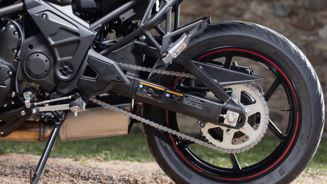 Kawasaki Versys 650 Detail der Kette