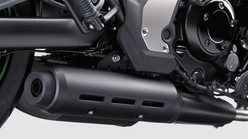 Auspuffdetail der Kawasaki Vulcan S