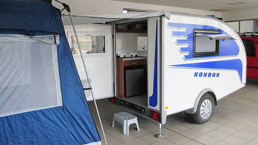 Der kleine Wohnwagen Kondor für 2 Personen