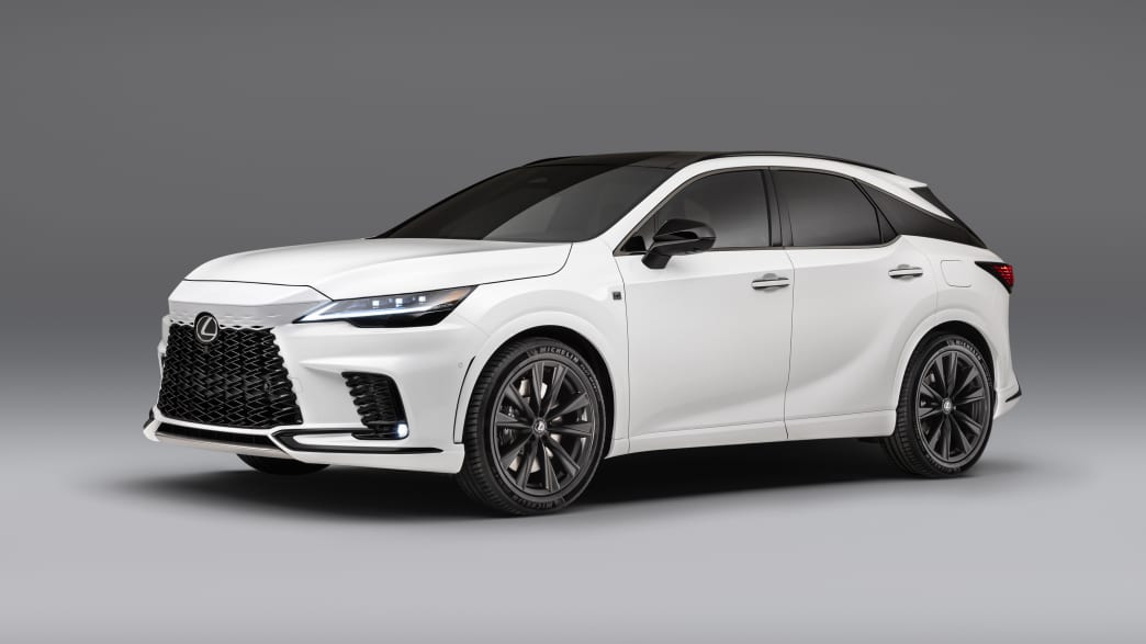 Front und Seitenansicht eines stehenden Lexus RX