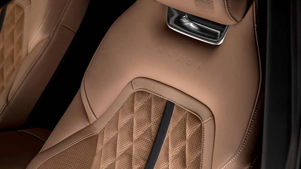 Detail des Sitzes im Mazda 6e