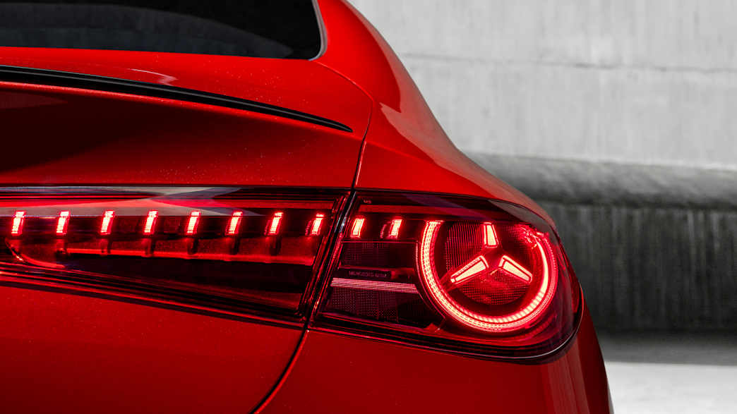 Die Rückleuchten des neuen Mercedes CLA