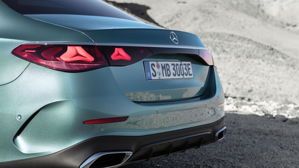 Detail des Heck der neuen Mercedes E-Klasse