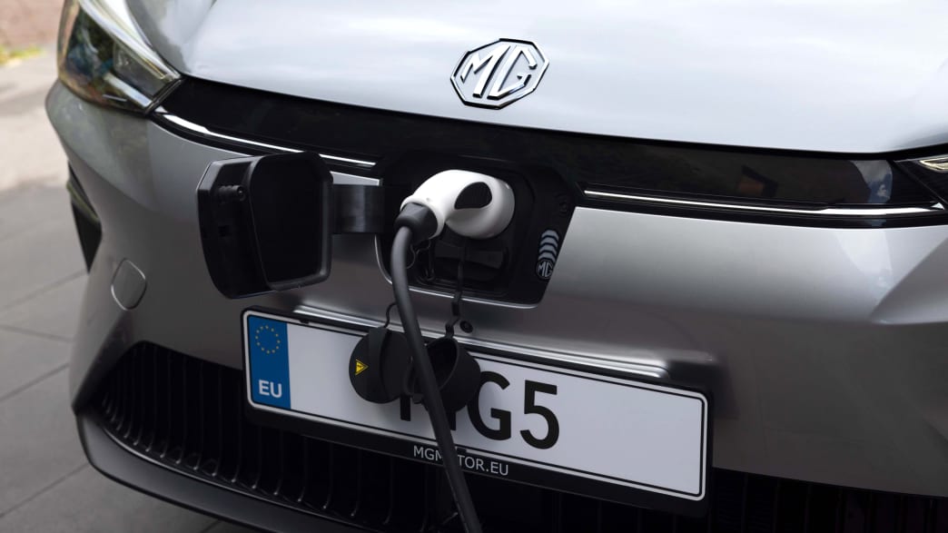 Ladeanschluss des MG5 Electric