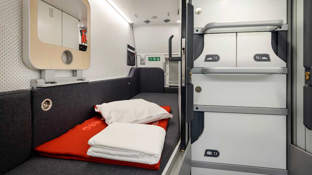 Der Schlafwagen eines Nightjet Nachtzuges
