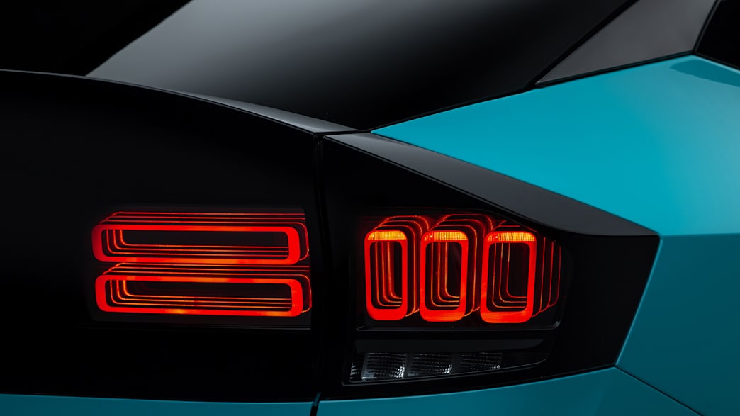 Rücklicht des Nissan Leaf