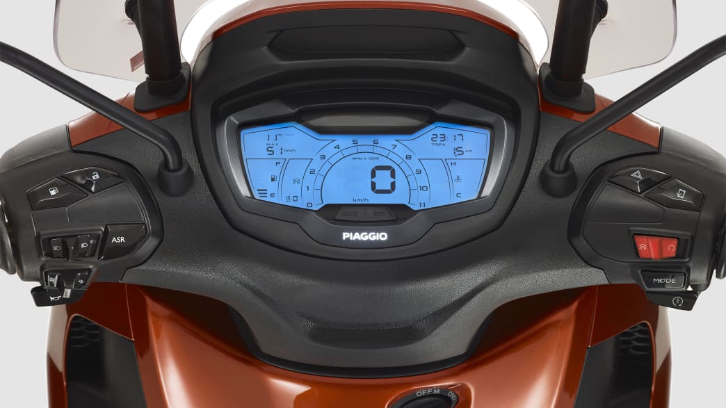 Digitale Anzeige beim Piaggio Beverly 400