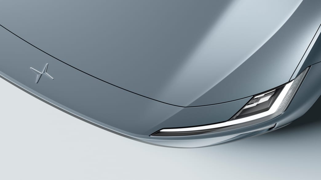 Das Logo des Polestar 4 im Detail