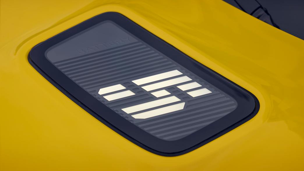 Detailaufnahme der Zahl 5 an einem Renault 5