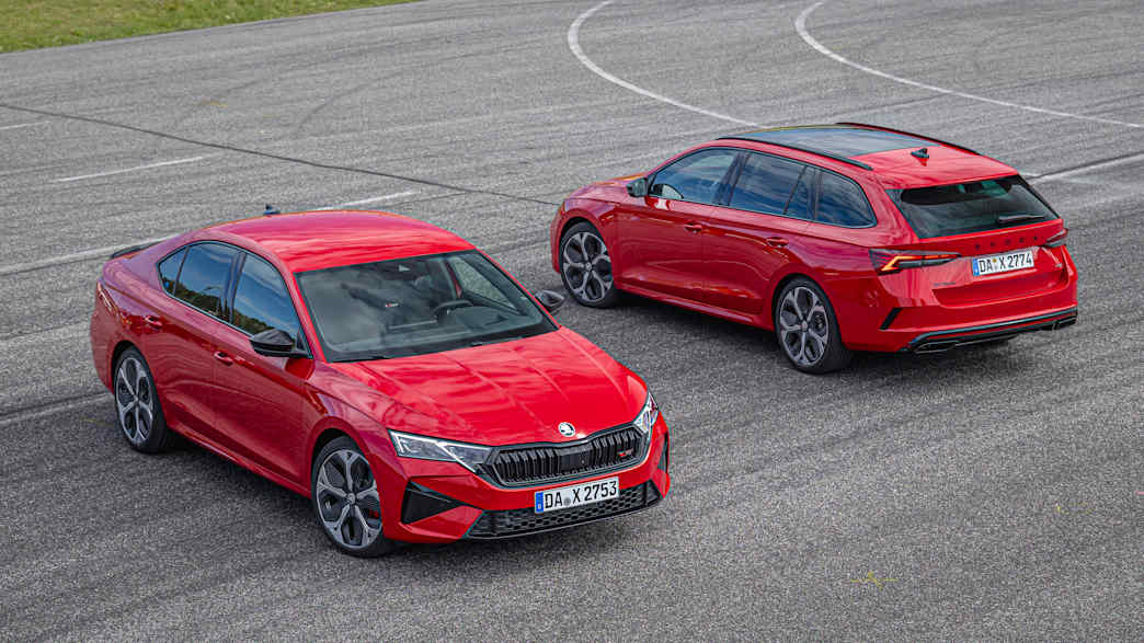 Die beiden Motdelle Kombi und Coupe des Skoda Octavia RS