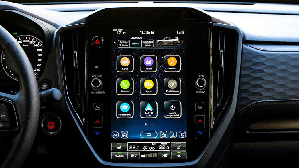 Display im Subaru Forester