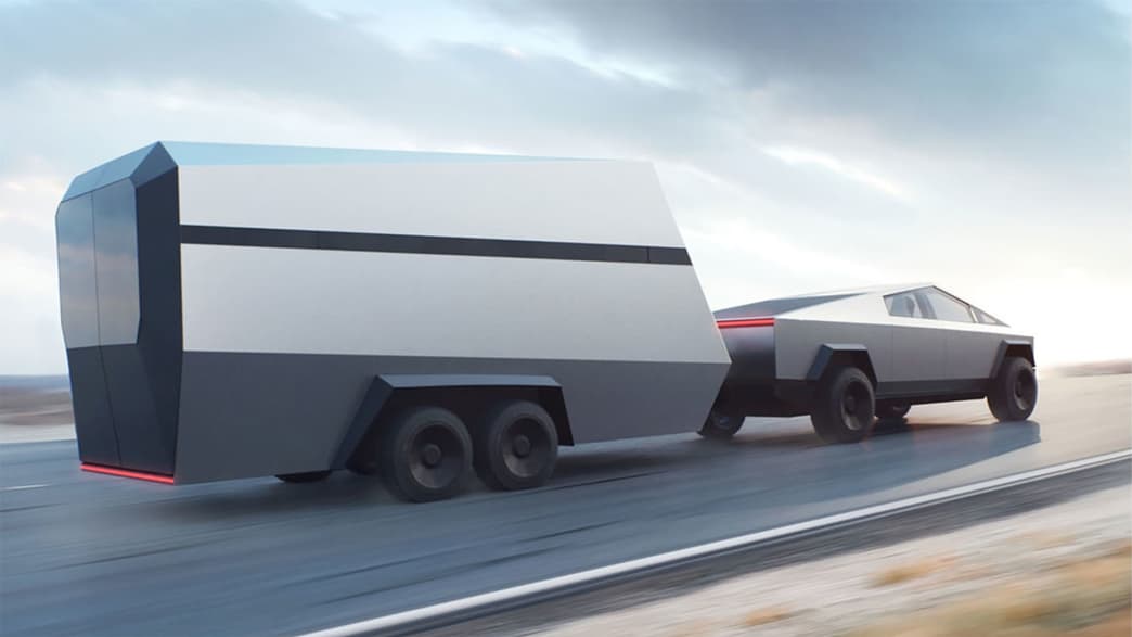 Tesla Cybertruck mit Anhänger