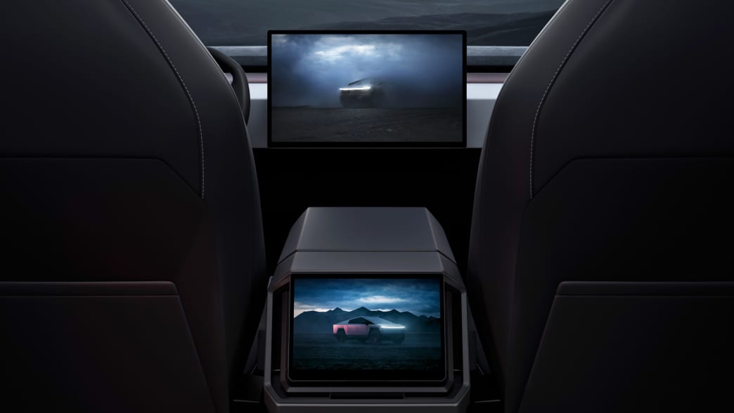 Die Bildschirme des Cybertrucks von Tesla
