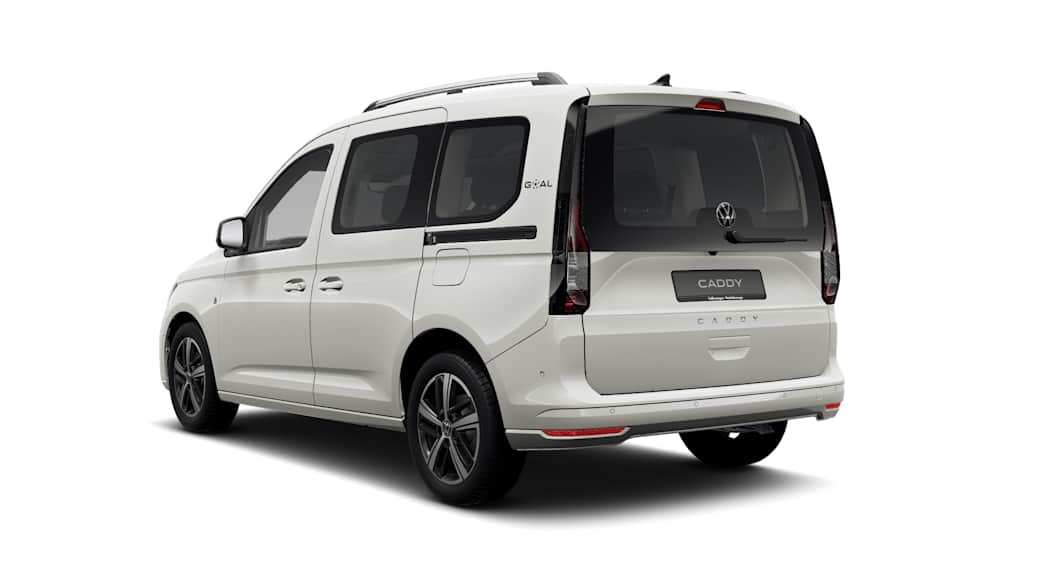 Der VW Caddy Model nach Update 2024 im Studio auf weiss