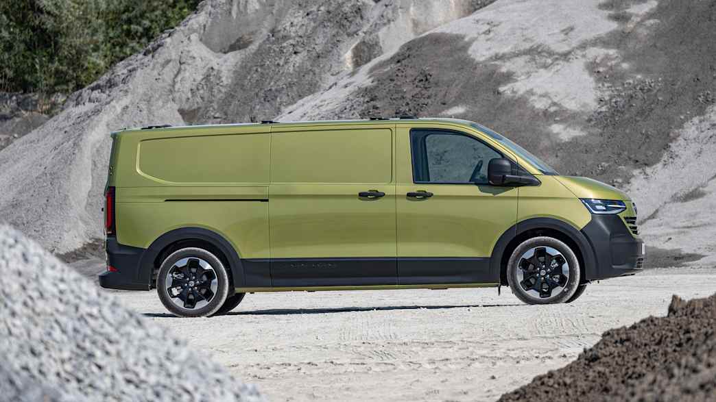 Aufnahme des VW Transporter von der Seite