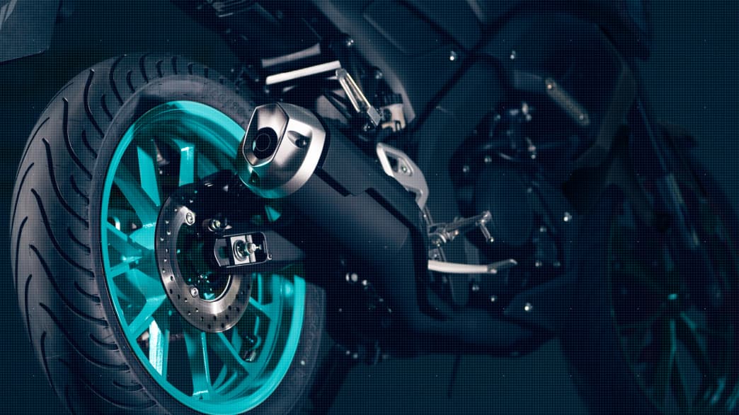 Auspuff der Yamaha MT 125