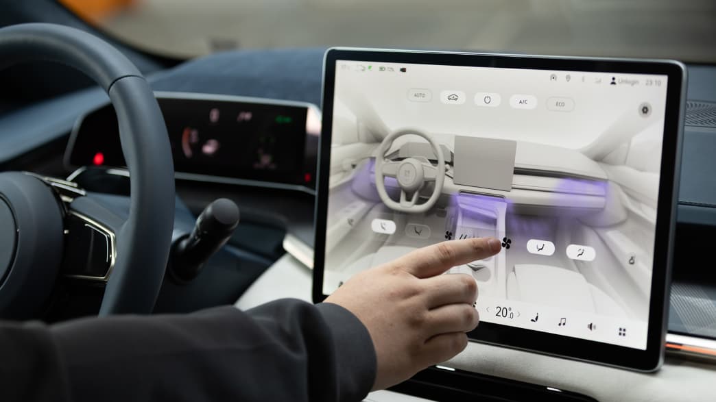 Der Display des Zeekr 001