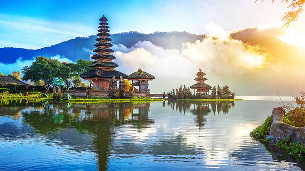 Der Pura Ulun Danu Bratan Wassertempel auf Bali, Indonesia