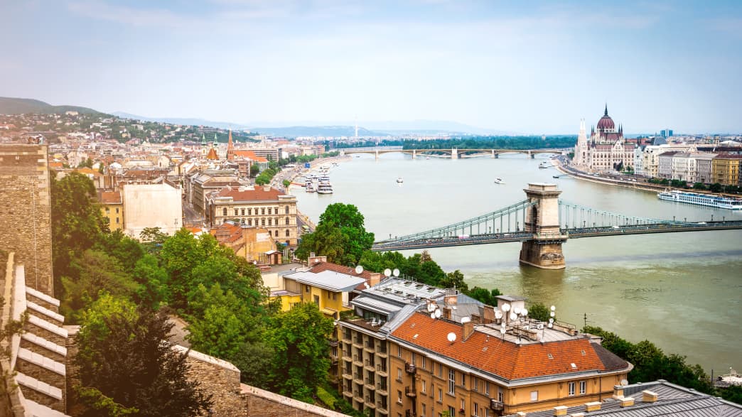 Ausblick vom Burgpalast auf Budapest