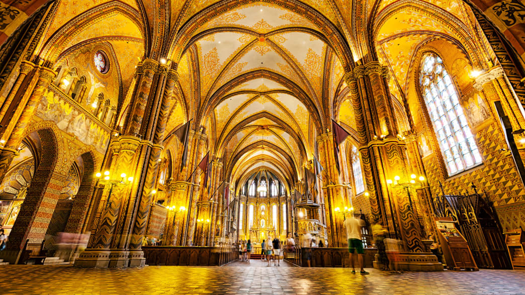 Innenansicht der Matthiaskirche in Budapest