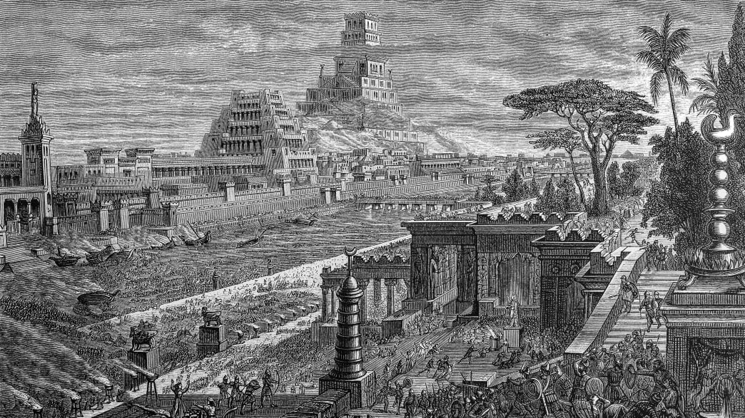 Illustraition des Falls von Babylon von Cyrus II, 539 vor Christus