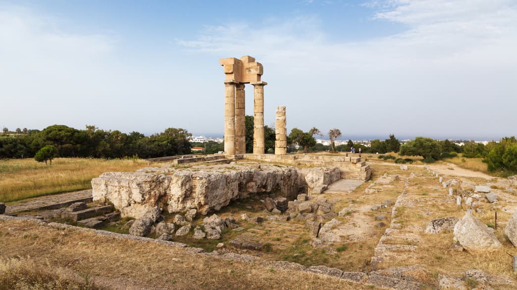 Akropolis auf Dem Monte Smith Berg auf der Insel Rhodos in Griechenland