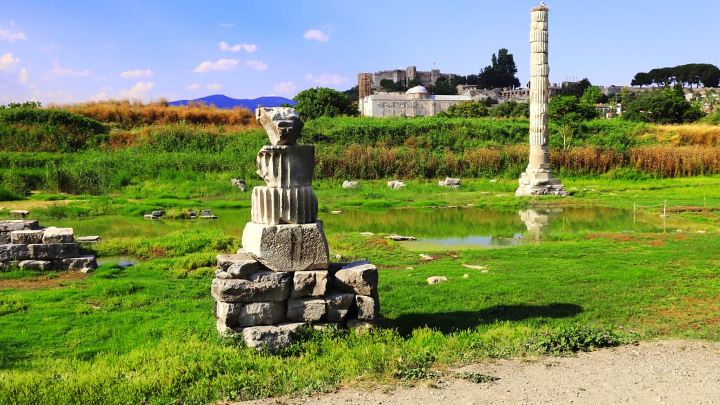 Die Ruinen des Artemis Tempels Ephesus in der Türke