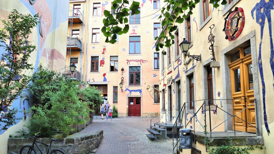Der Kunsthof in Dresden in der äusseren Neustadt