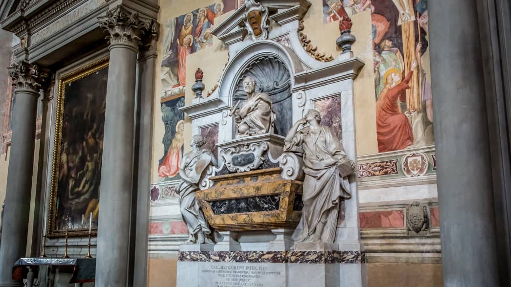 Grabstätte von Galileo Galilei in der Basilica Santa Croce