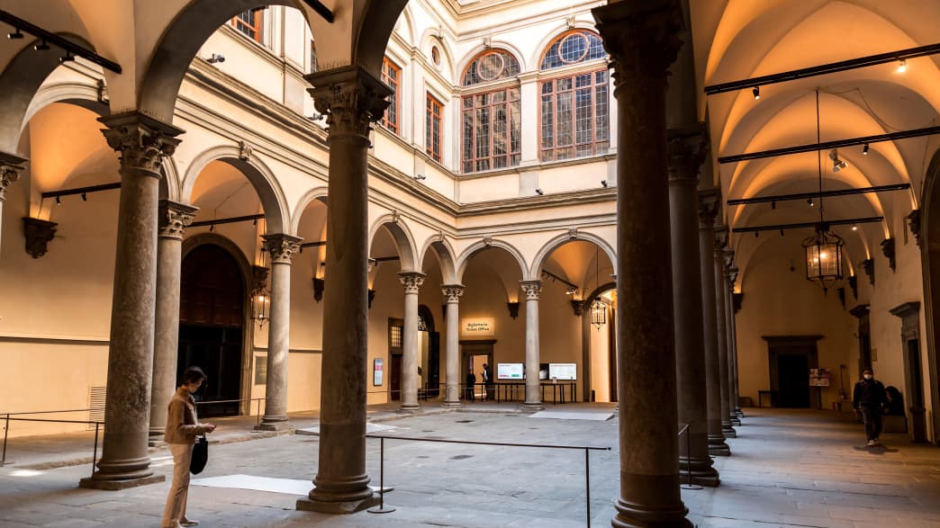 Innenhof des Palazzo Strozzi