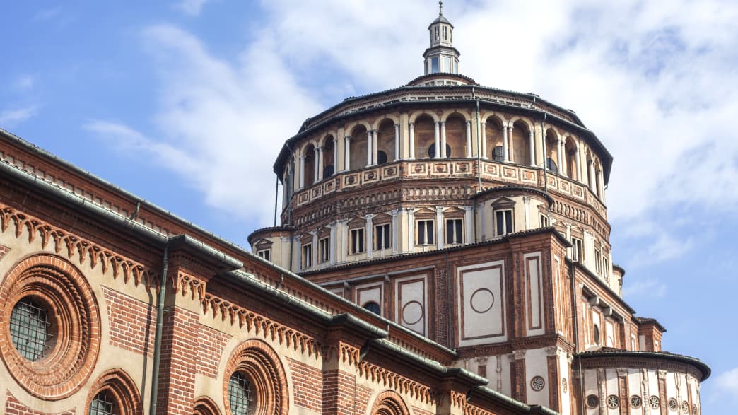 Kuppel bzw. Außenaufnahme der Santa Maria delle Grazie Kirche in Mailand