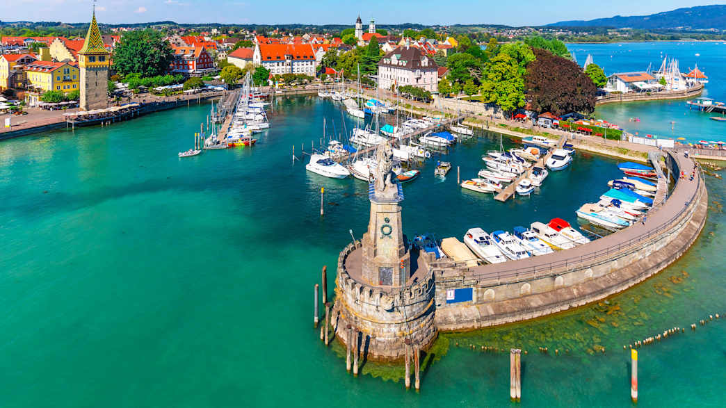Luftaufnahme der Stadt Lindau