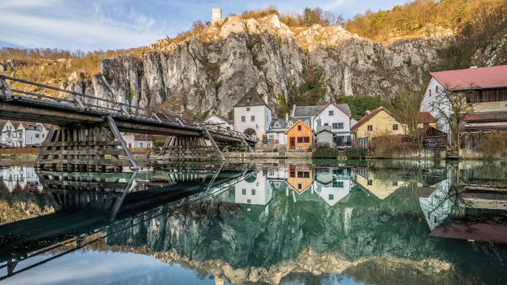 Blick auf die Stadt Essing im Altmühltal