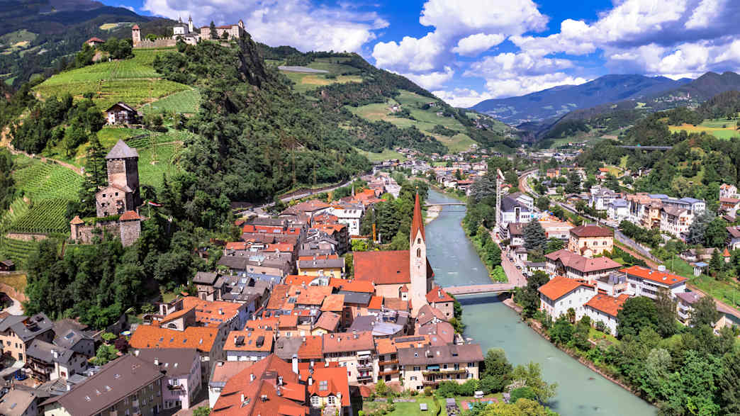 Die Ortschaft Chiusa iin Italien