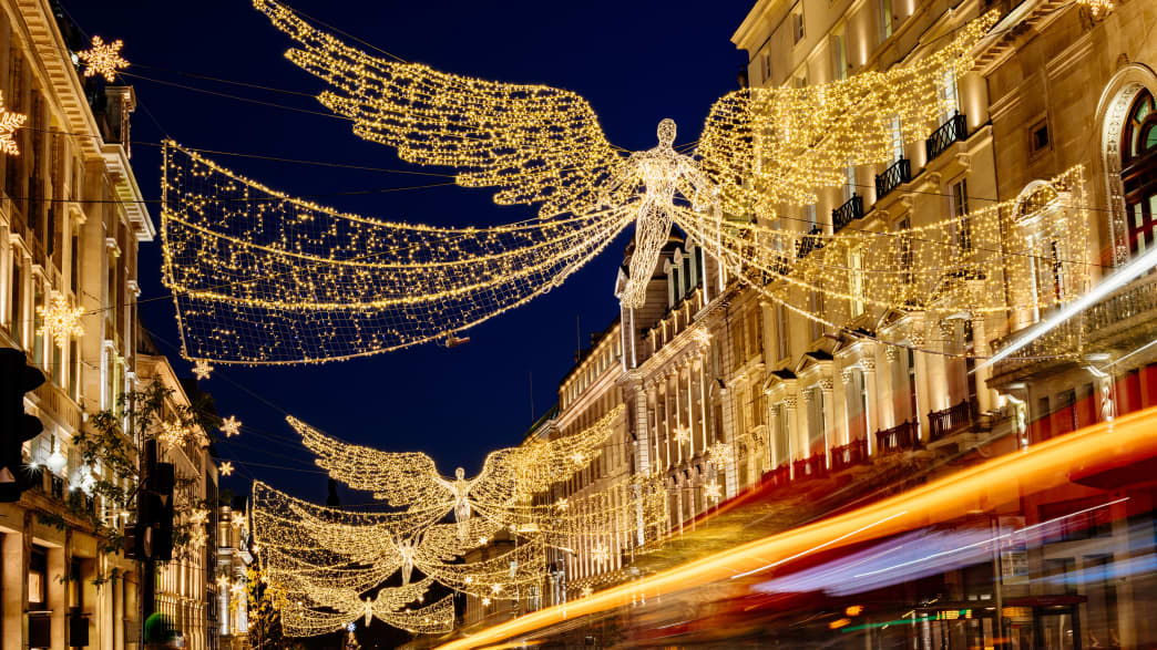 Weihnachtsbeleuchtung in der Regent Street in London