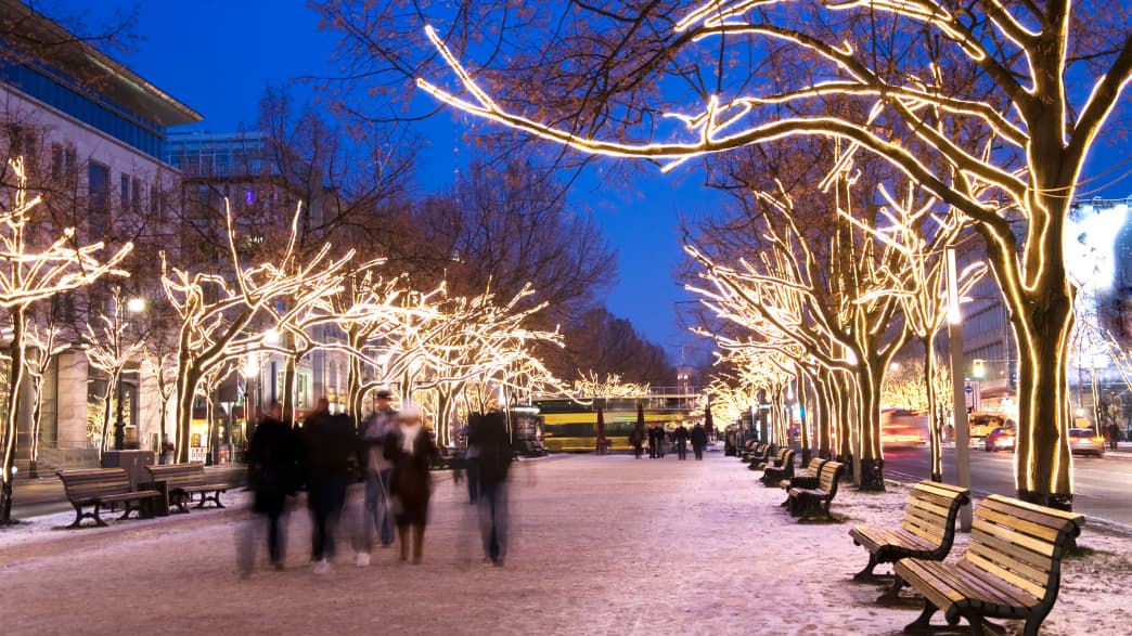 Weihnachtsbeleuchtung in Berlin unter den Linden