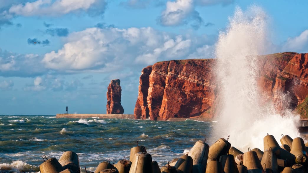 Blick auf die lange Anna auf Helgoland