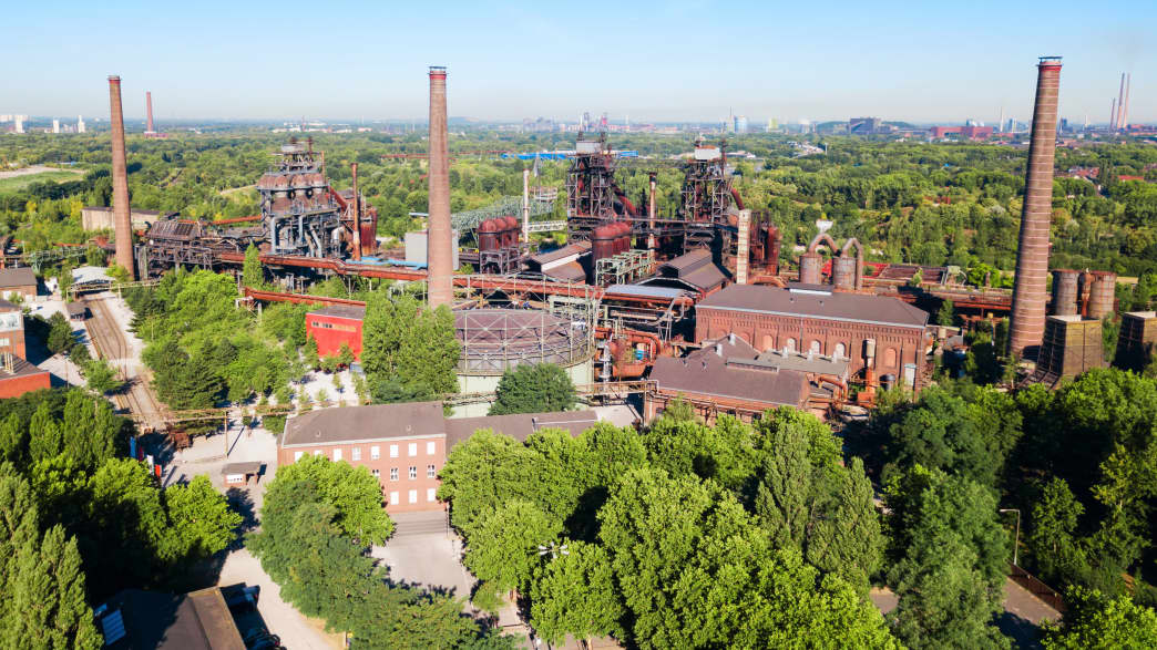 Blick auf den Landschaftspark Duisburg-Nord