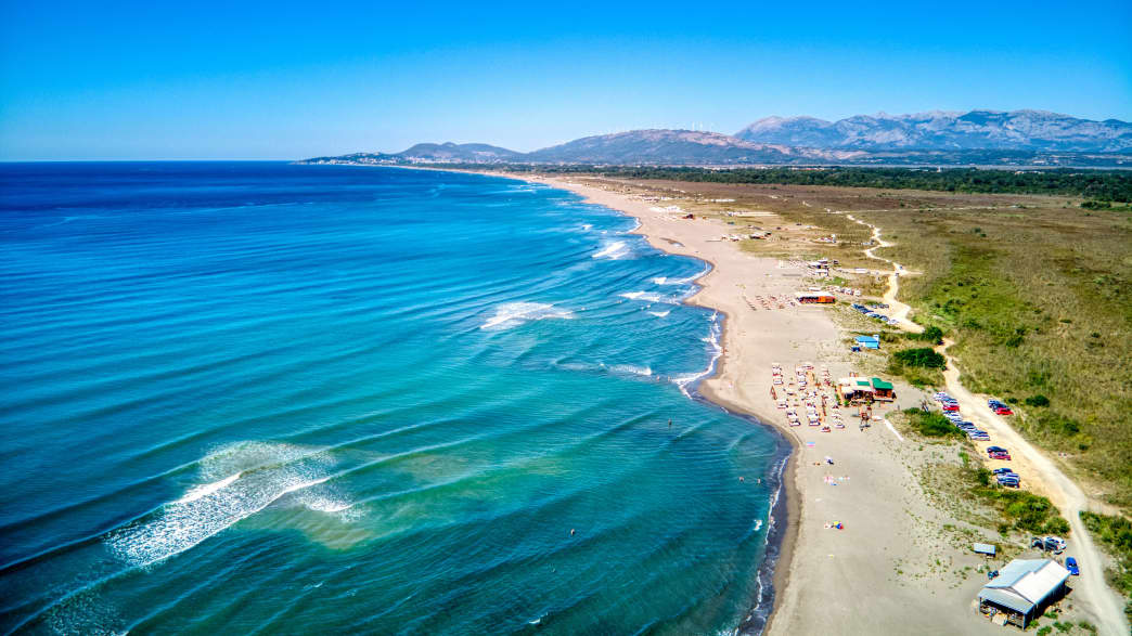 Strand Velika Plaza in Montenegro