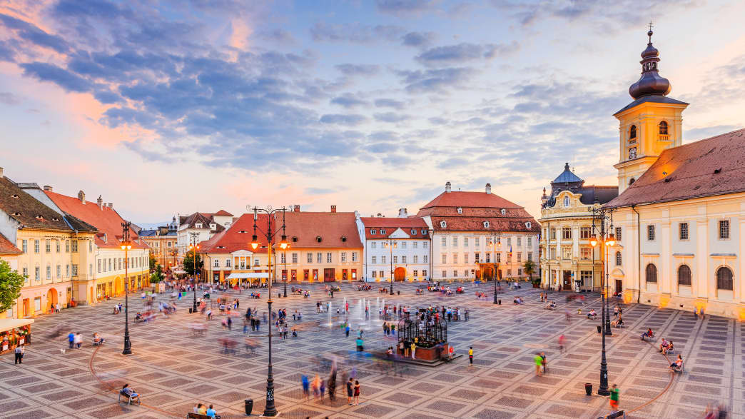 Platz in Sibiu un Rumänien