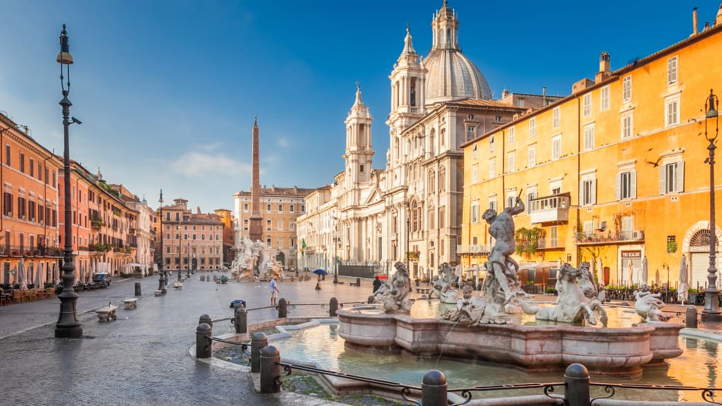 Blick auf den Piazza Navona in Rom