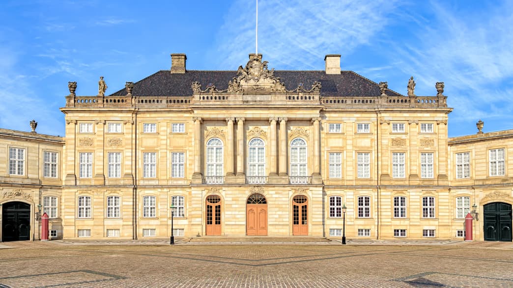 Das Königsschloss Amalienborg in Kopenhagen