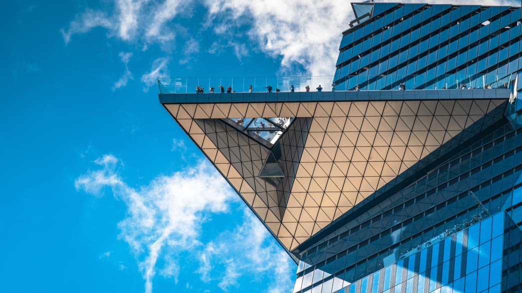 Auf der Aussichtsplattform "The Edge" in new York City