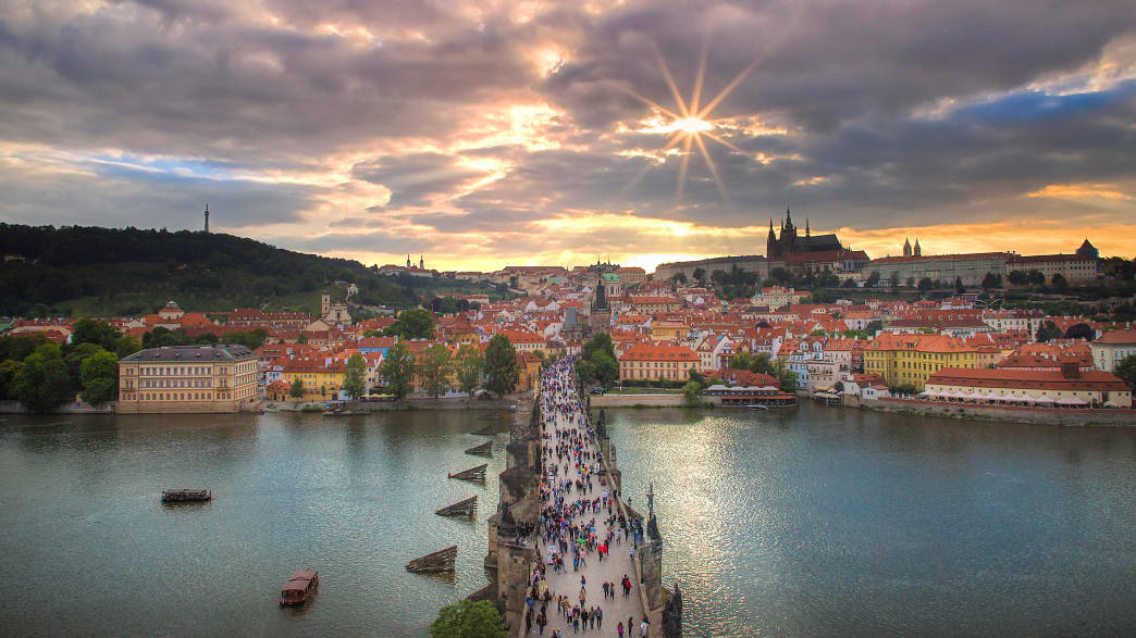 Blick auf den Stadtteil Hradschin in Prag