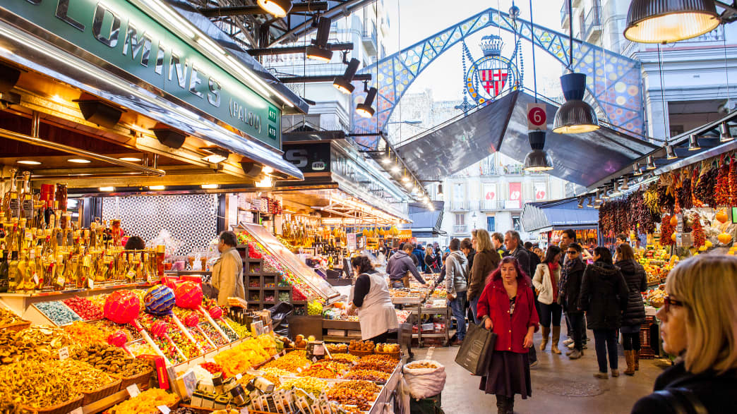 Der Mercat de la Boqueria in Barcelona