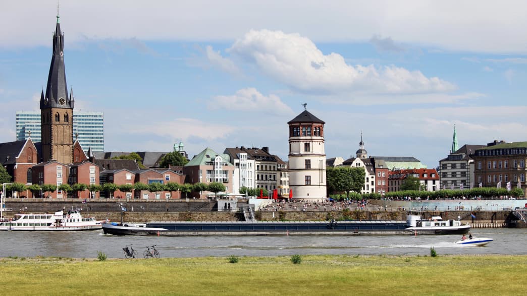 Blick auf dass Düsseldorfer Schifffahrtsmuseum