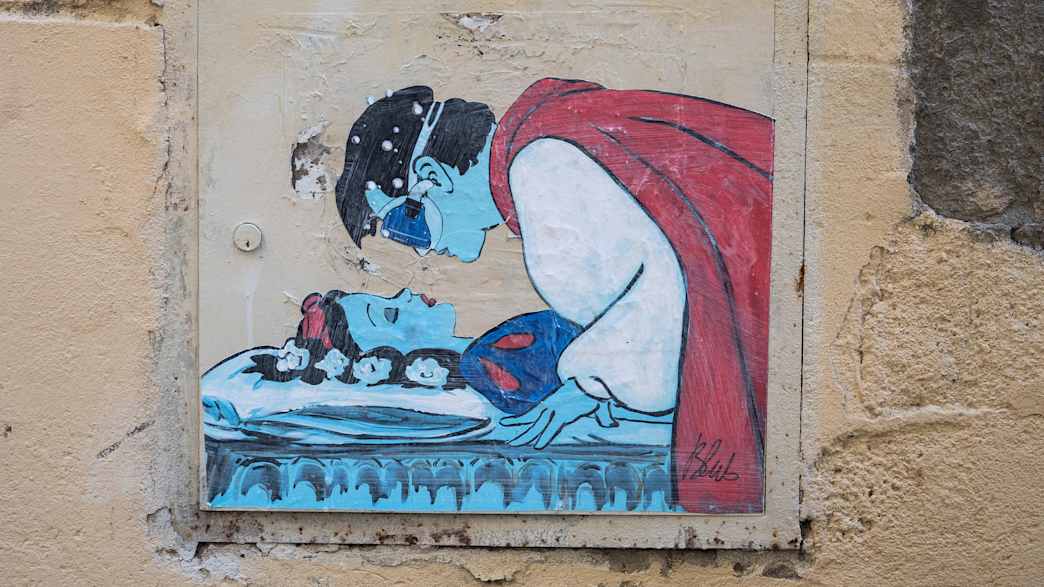 Schneewittchen Street Art in Florenz