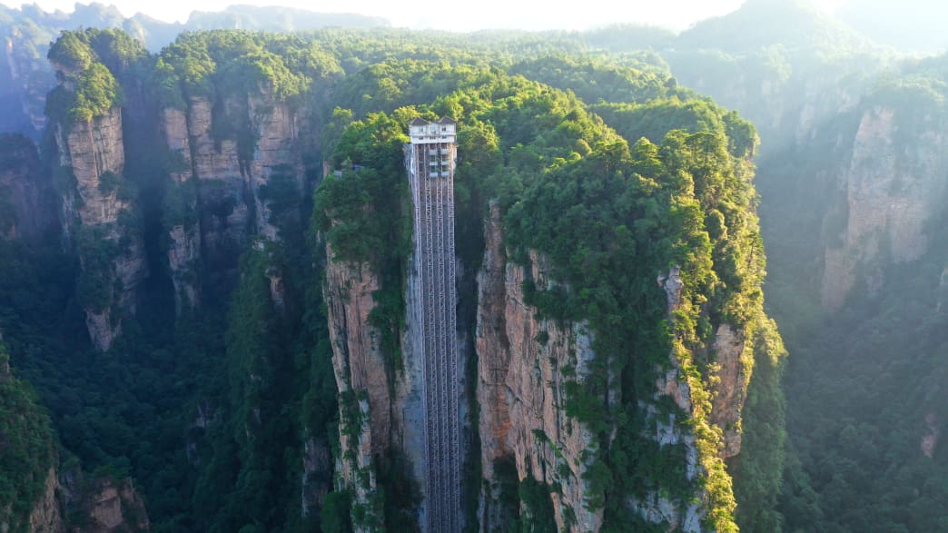 Bailong. Elevator in China
